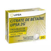 Citrate De Betaïne Upsa 2 G Comprimés Effervescents Sans Sucre Citron 2t/10 à MANDUEL