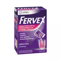 Fervex Etat Grippal Paracetamol/vitamine C/pheniramine Adultes Framboise, Granulés Pour Solution Buvable En Sachet à MANDUEL